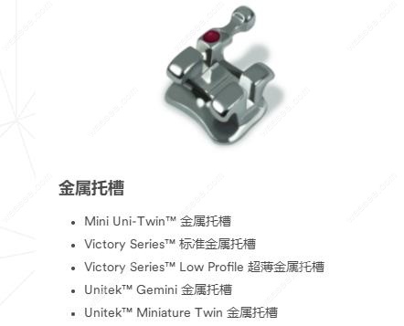 3M的金属托槽外观 3M的金属托槽外观
